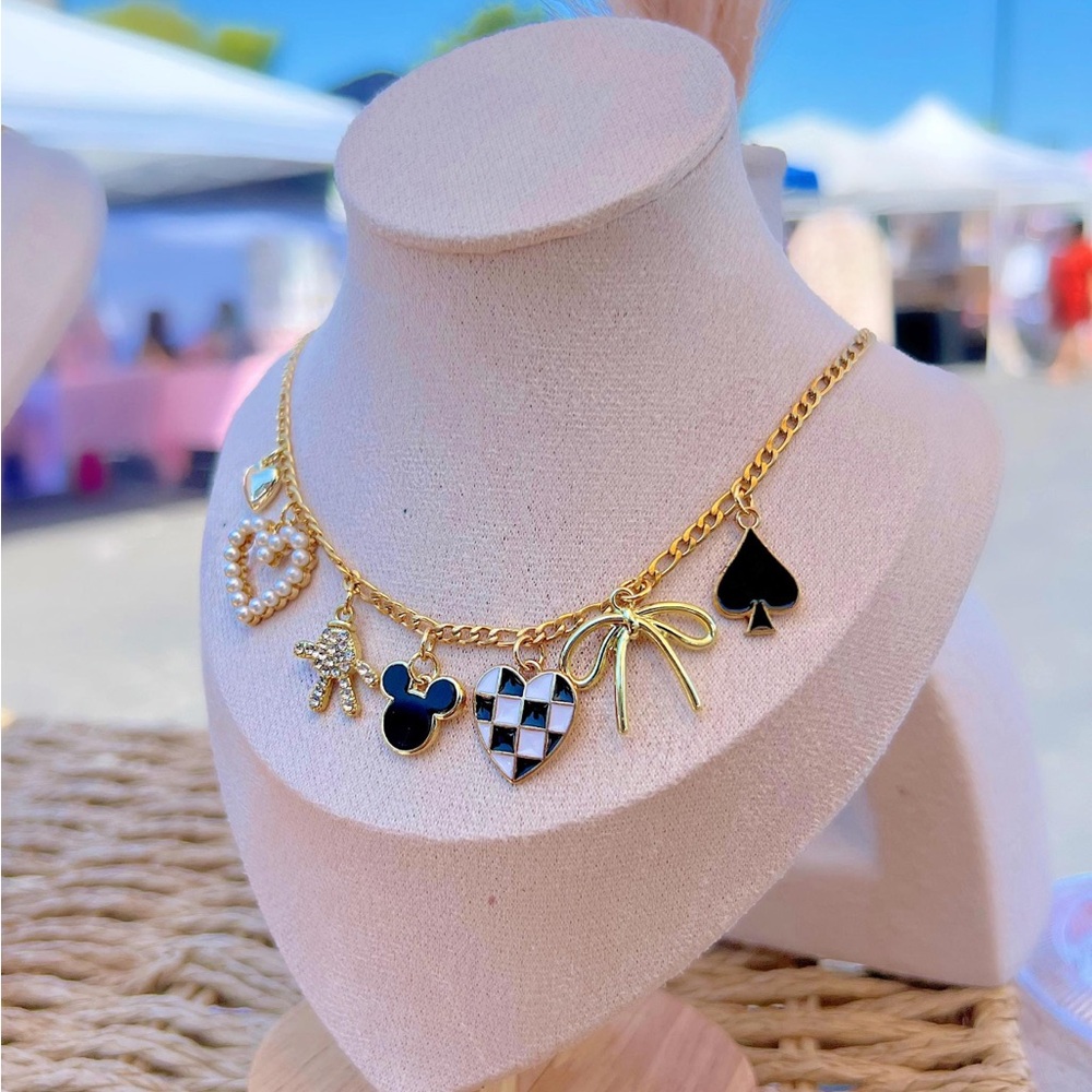 18K Gold Plated Mickey Charm Disney Necklace